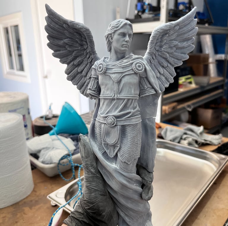 san miguel figura de belén y arte sacro impresa en 3D