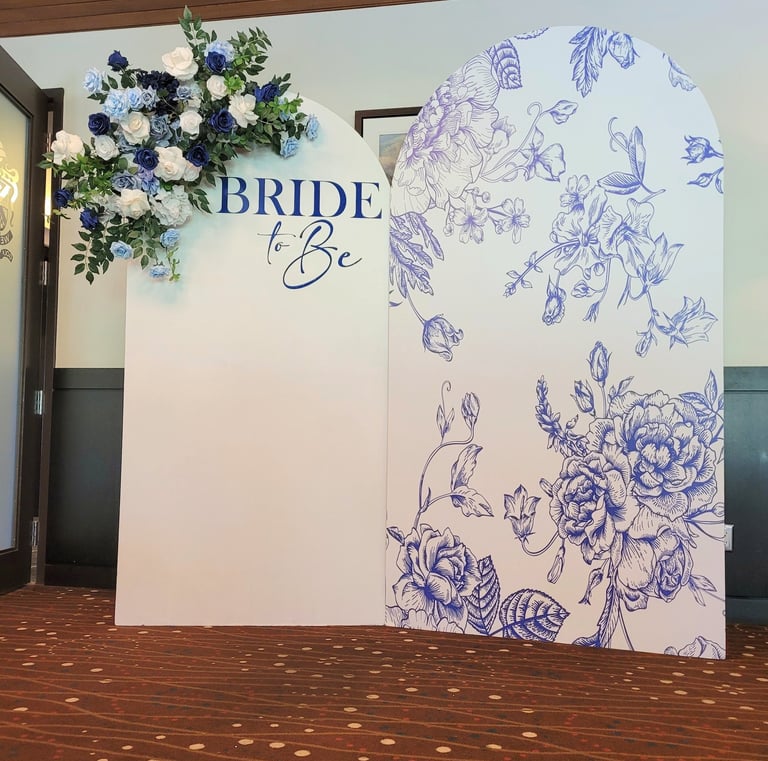 a bride to be bridal shower backdrop