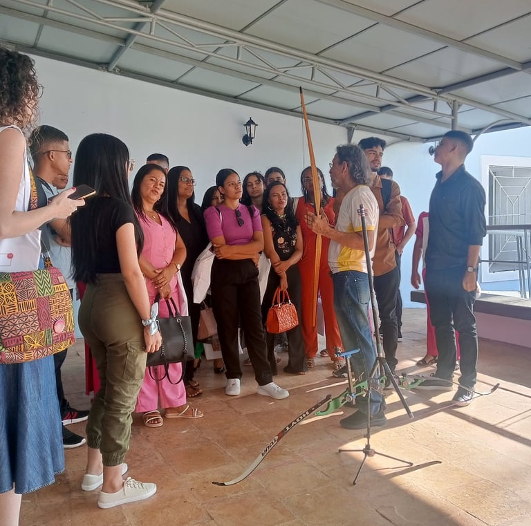 Oficina de Arco e Flecha que ocorre nos eventos de História Antiga e Medieval do Maranhão