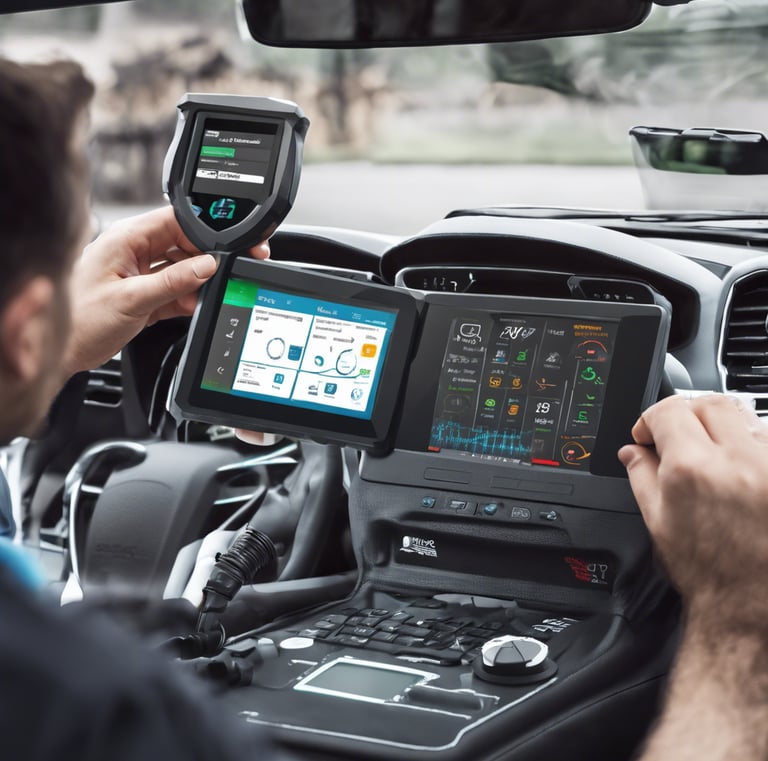 person holding black and white audio mixer