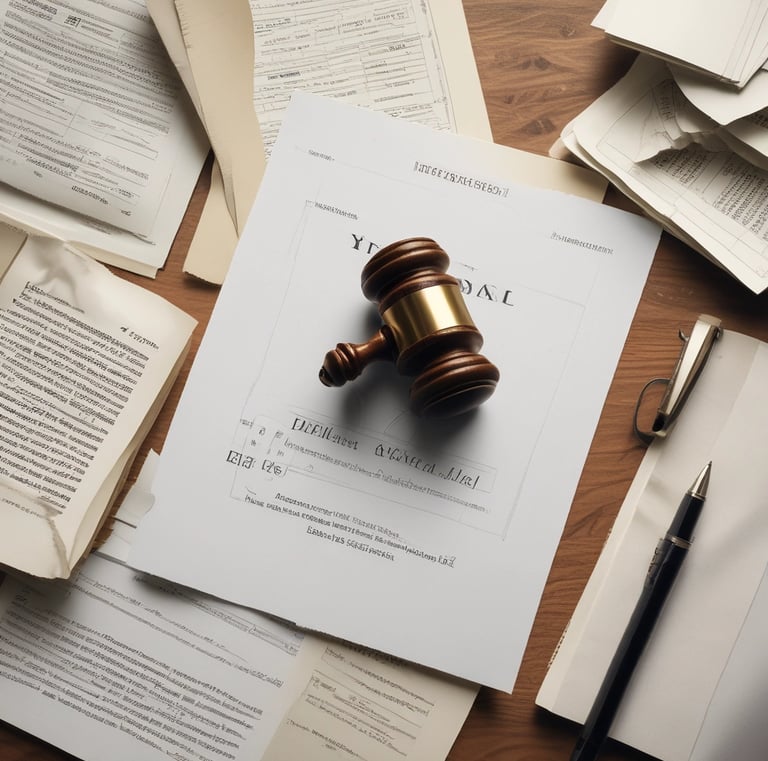 Close-up of a legal document highlighting prosecutorial misconduct evidence.