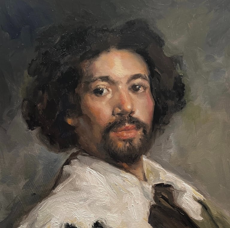 Master study oil paint on paper