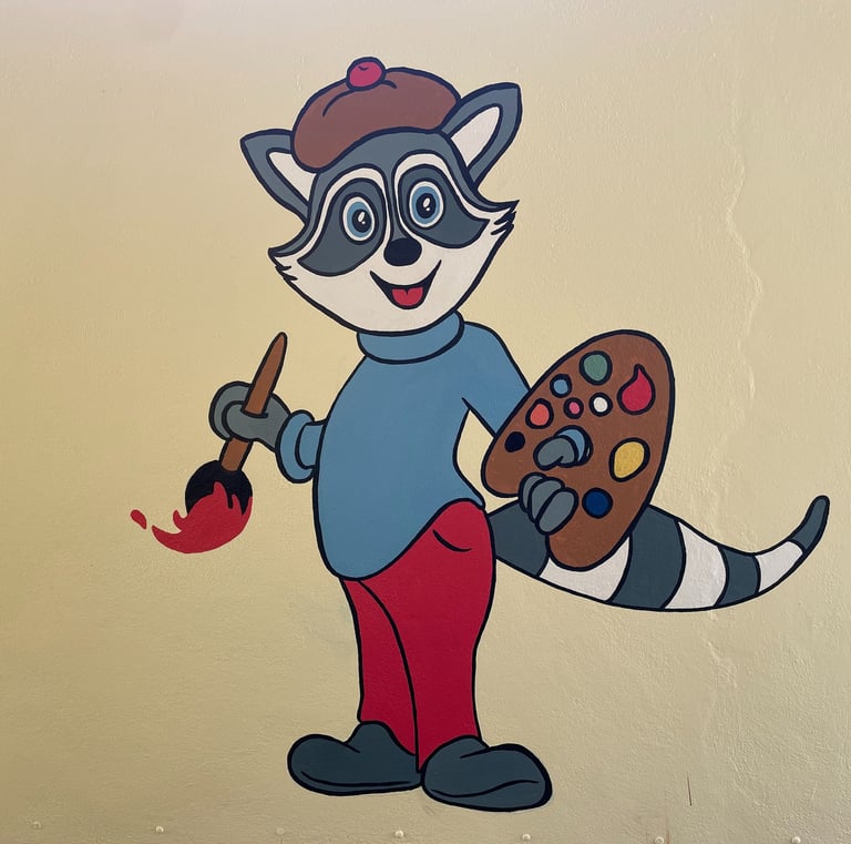 Peinture murale pour enfant, décoration d'une crèche