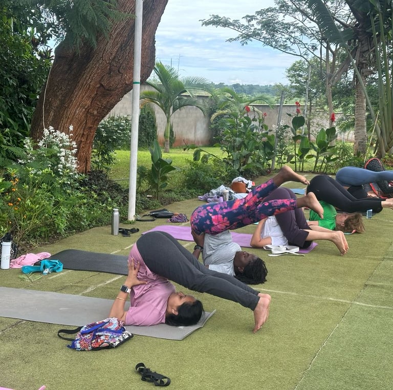 Plough pose, for inversion - better blood circulation and strengthning muscles.
