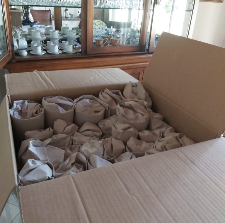 Embalagem de mudança