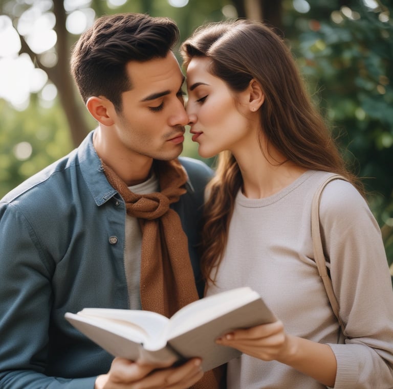 A handwritten love letter resting on a wooden table.