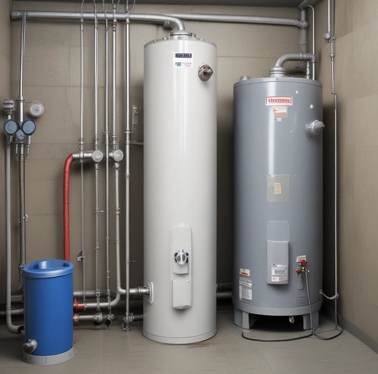 A close-up of high-quality plumbing materials and tools.
