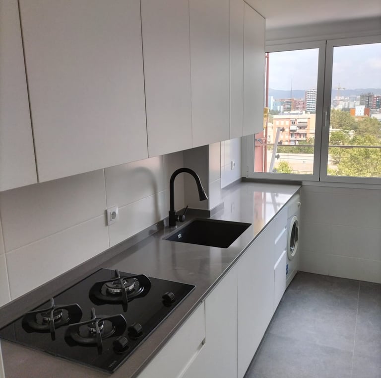 Antes y después de reforma de cocina