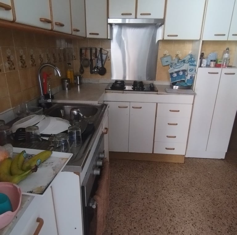 Antes y después de reforma de cocina