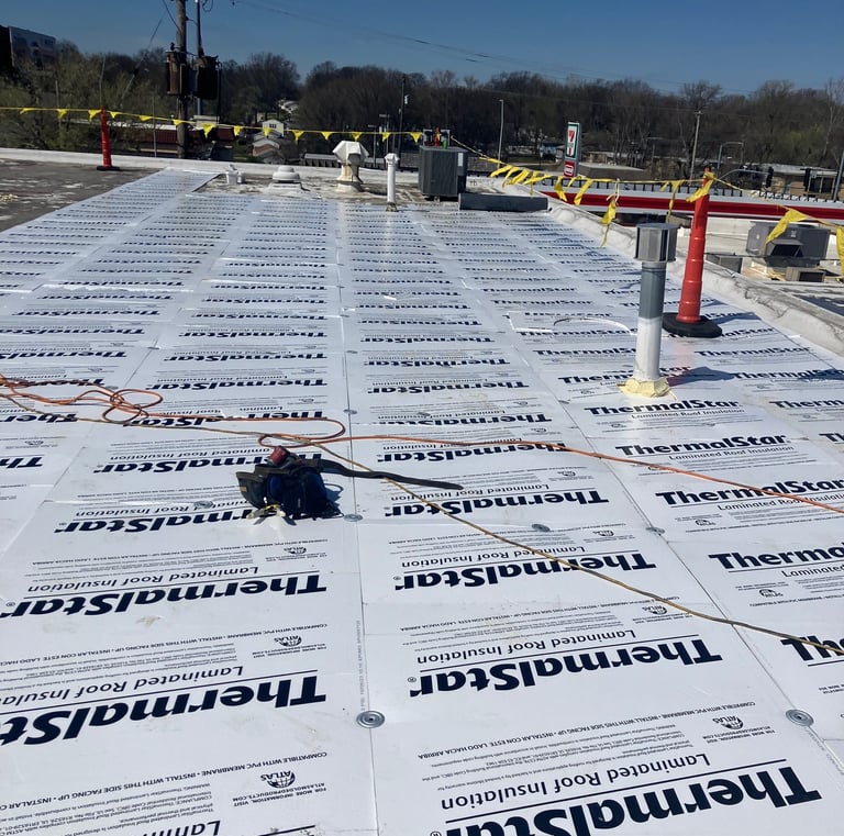 fanfold insulation for a commercial tpo roof
