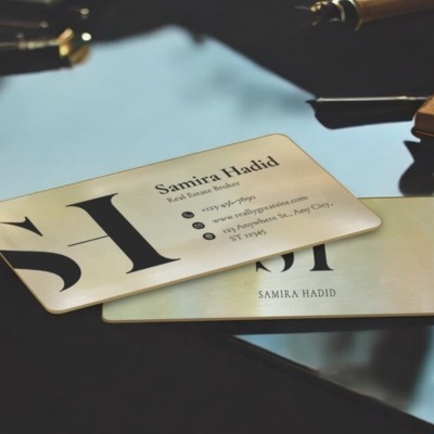 Digital Business Card metal gold