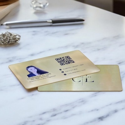 Digital Business Card metal gold