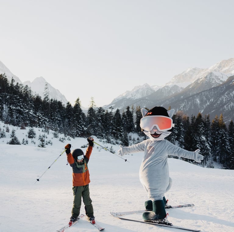 kinder ski unterrichten in Katzenkopf Leutasch