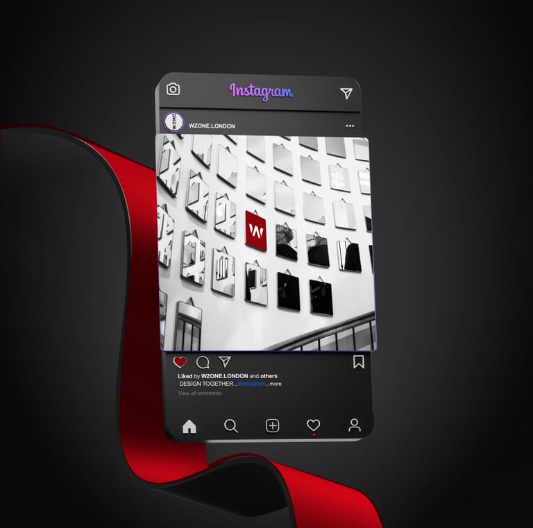 a phone screen with a red ribbon on it