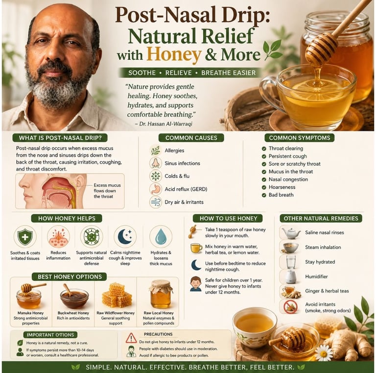 🍯Post-Nasal Drip:Soothe the Throat,Calm the Cough,Breathe Better