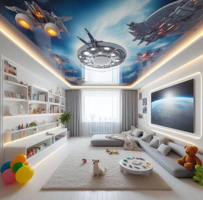 licht - foto-motivdecke im kinderzimmer- schlafzimmer