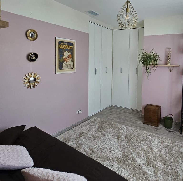 Chambre d'amis rose