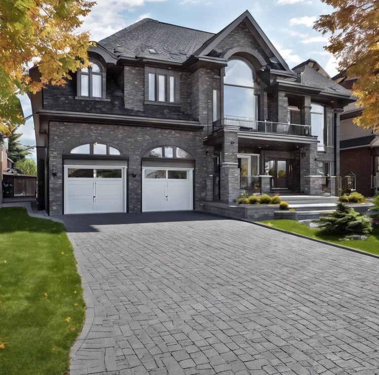 Stationnement de pavé uni a Longueuil