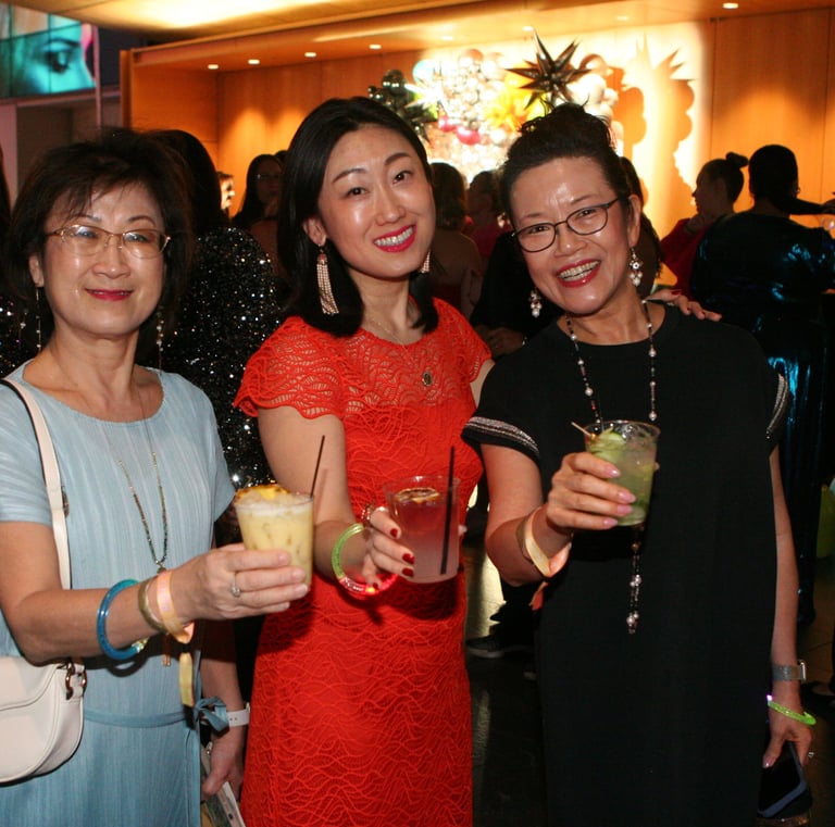 Guests enjoying their mocktails at the party
