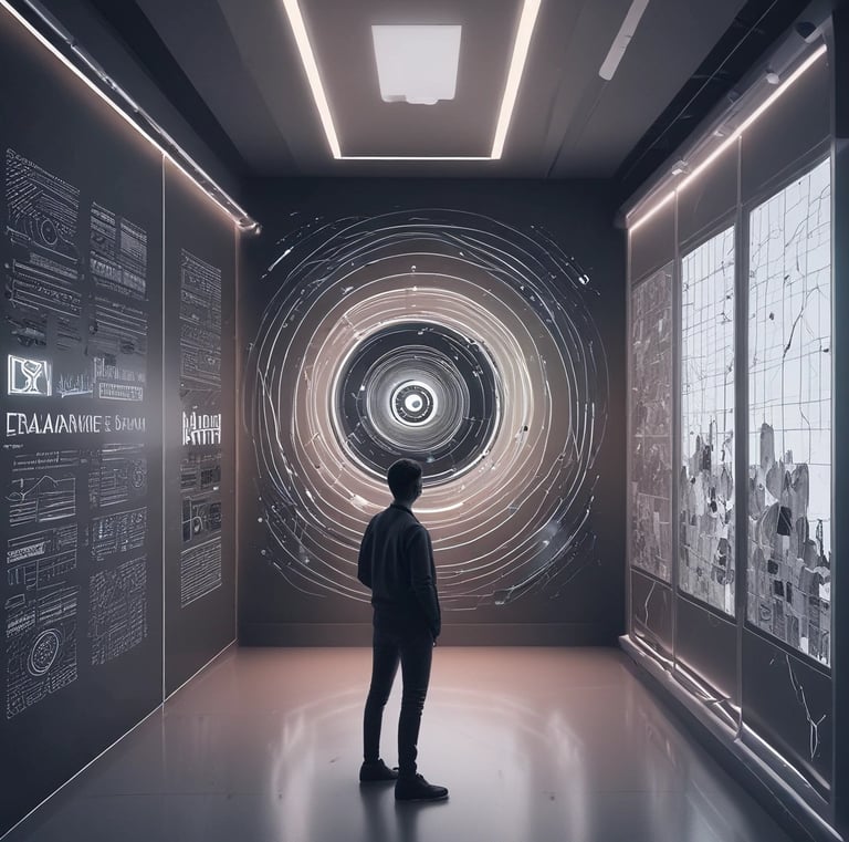 A building with a blue roof and a sign that reads 'Centre for Strategic and Sustainable Infrastructure' is situated behind a neatly maintained lawn. In front of the building are several large potted plants and a tree stump on the grass. The foreground features a row of small, green bushes along a paved pathway. Tree branches partially frame the image from above.