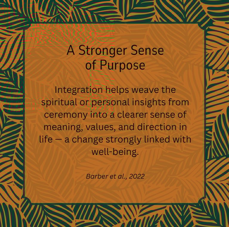 Integration: A stronger sense of purpose