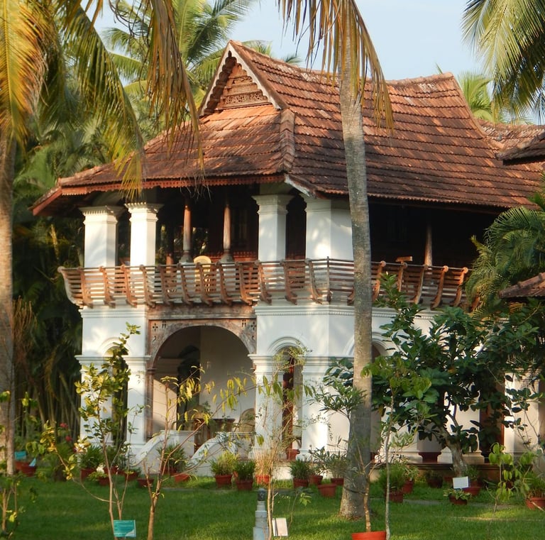 Kerala heritage stay in coconut meadows.