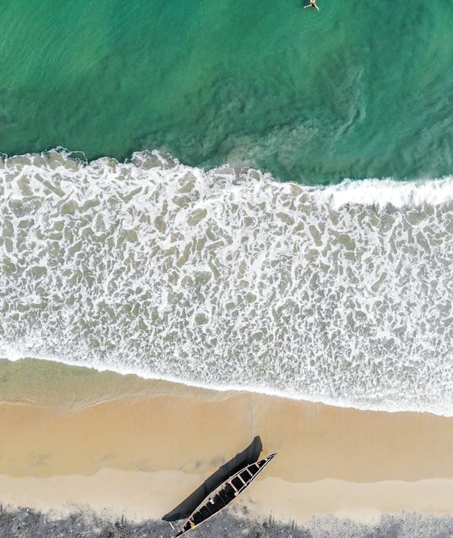 Crystal clear beaches of Kerala.
