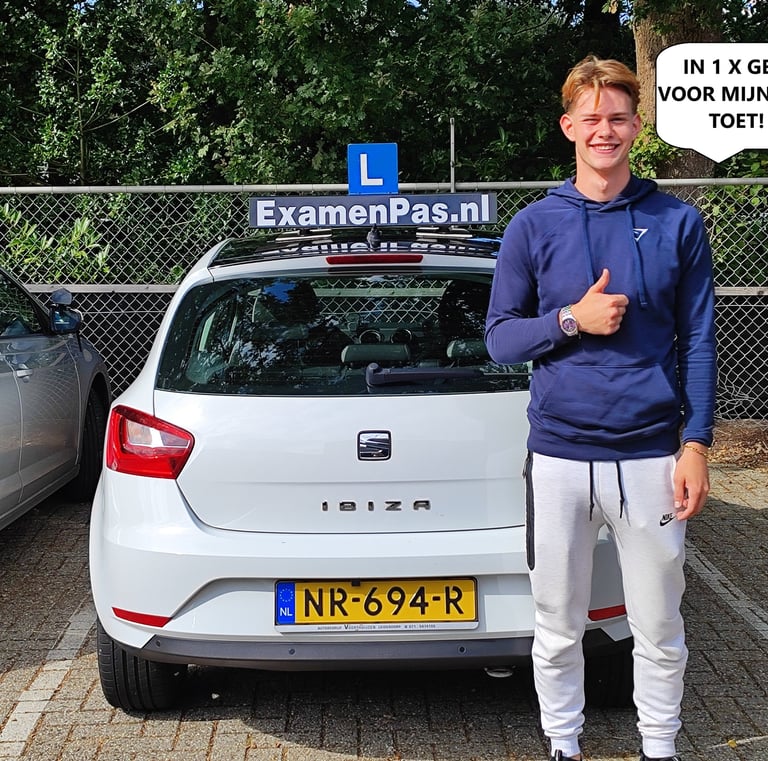 In 1 keer geslaagd bij Rijschool Almere