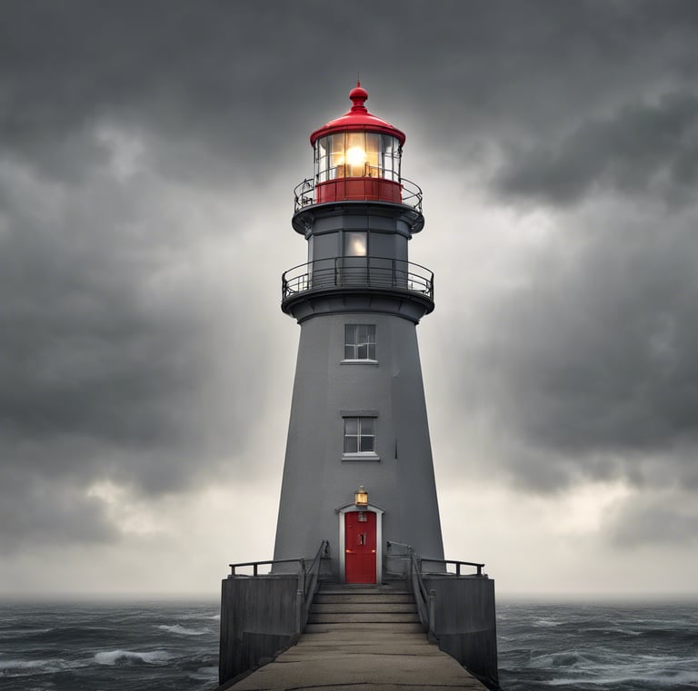 Lighthouse representing safe guidance