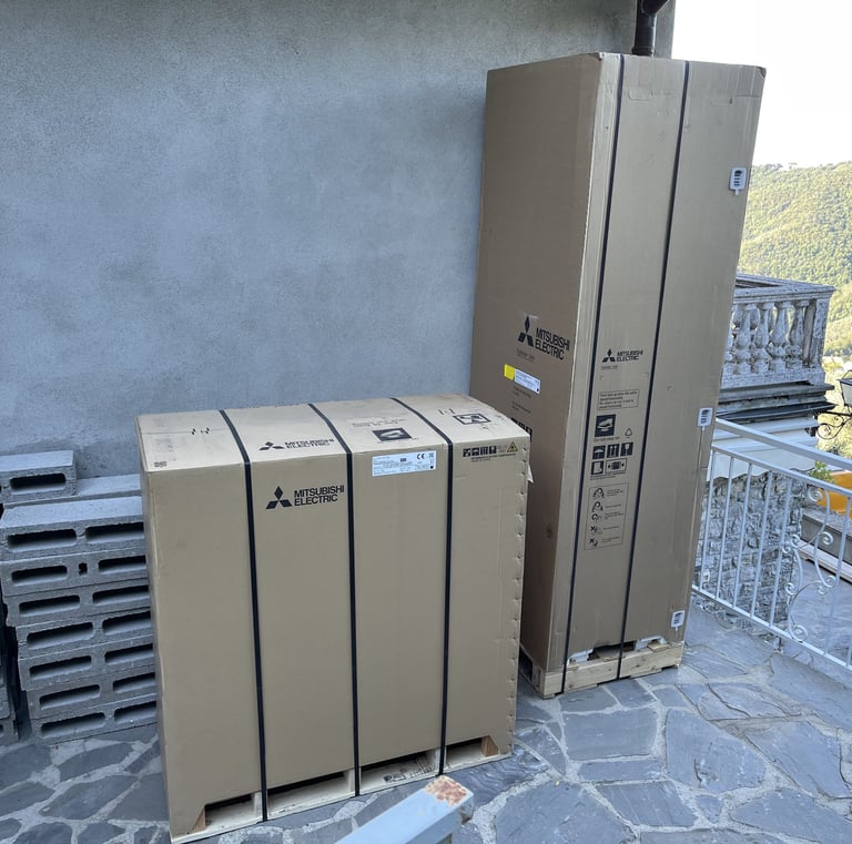 condizionatori Mitsubishi Electric imballati