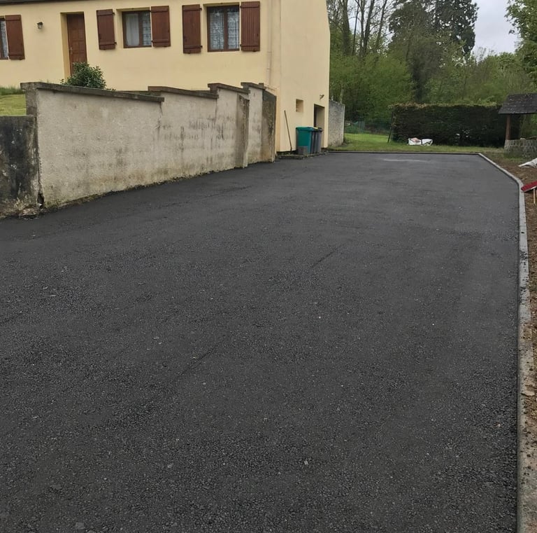 parking en gratté de route