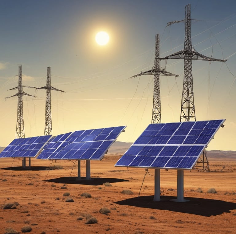 Sunlight Engenharia team discussing project plans outdoors near solar panels.