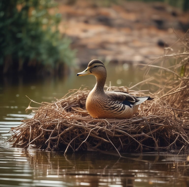 A rustic wheelbarrow filled with farm tools resting beside a blooming flower bed.