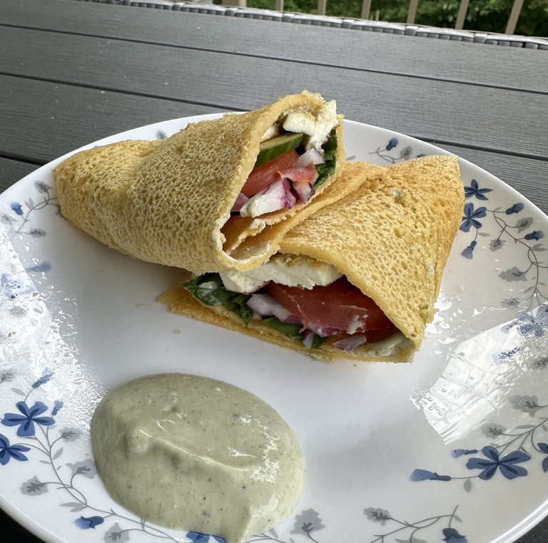 chilla mix_paneer veggie roll