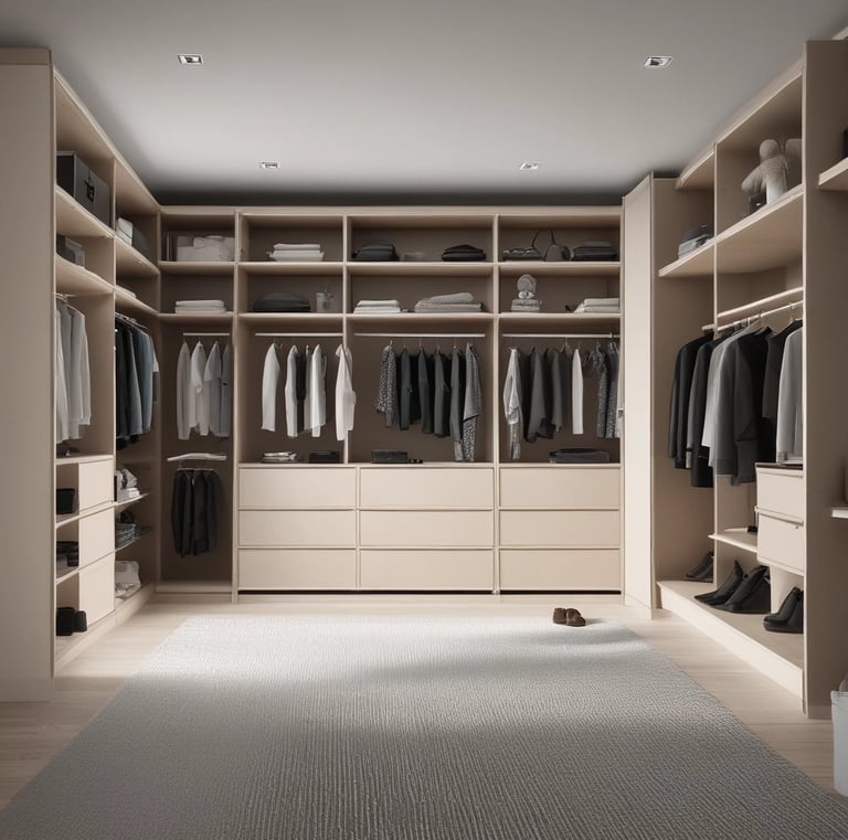 A sleek modern kitchen with custom wood cabinets and minimalist handles.