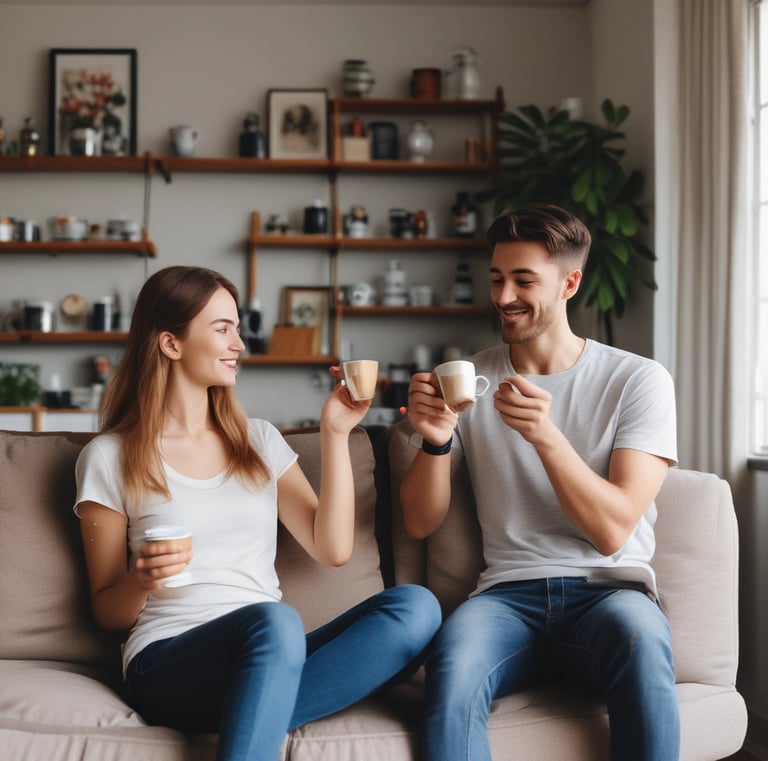 Sunlight streaming through window highlighting a bag of Argaeos Coffee beans.