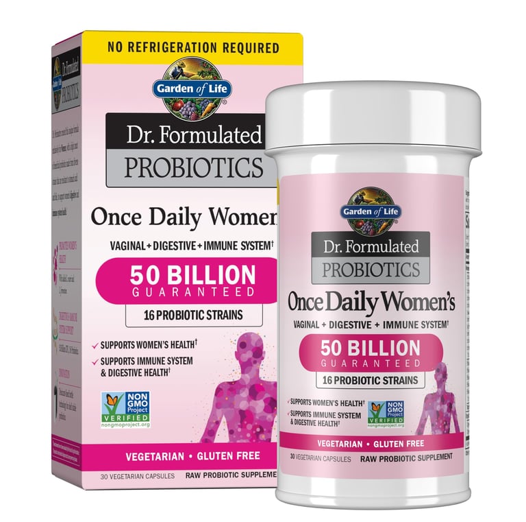 Garden of Life Once Daily Dr. Formulated Probiotics for Women 50 Billion CFU 16 Probiotic Strains wi
