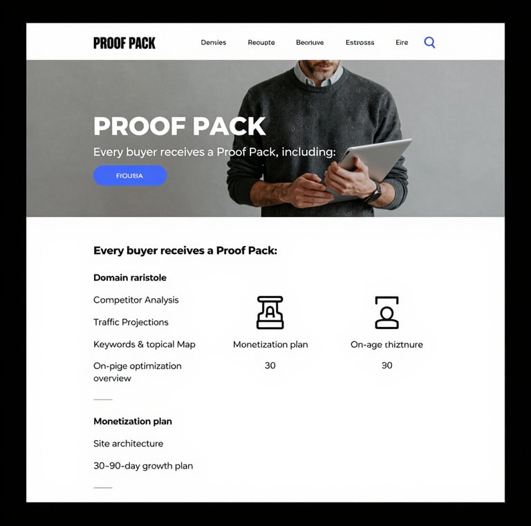 A sleek starter website homepage showcasing clear navigation and monetization features.