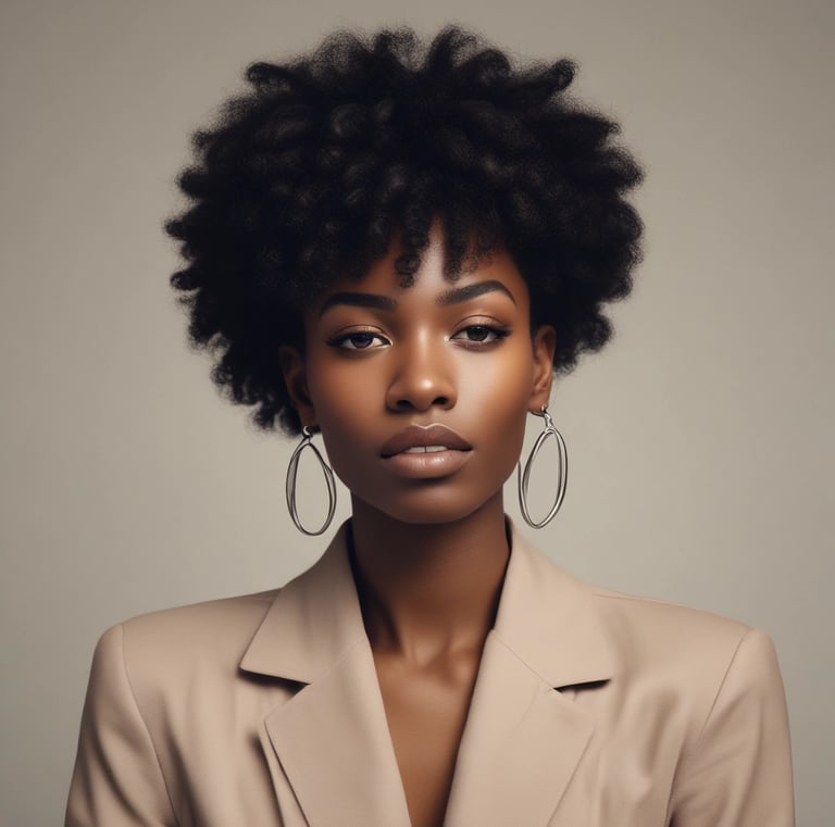 Sandra Fenty applying bold, artistic makeup on a client in a stylish studio setting.