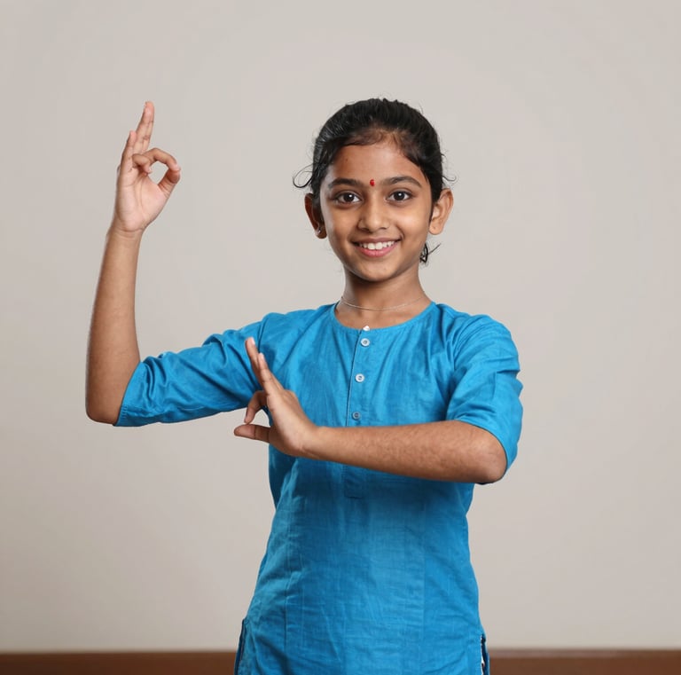 Children sitting in a circle, eagerly watching a storytelling dance demonstration.