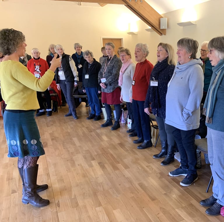 Claire leading the Tenors