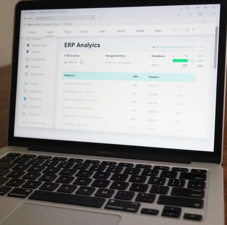 A sleek dashboard displaying real-time cloud service analytics on a laptop screen.