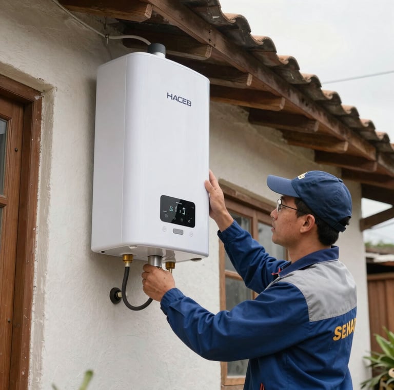 Service tools neatly arranged on a workbench for Haceb appliance repair.