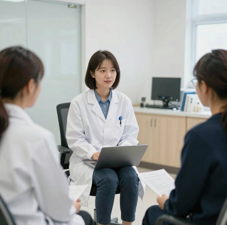 Intensive outpatient program classroom with supportive staff and engaged clients.