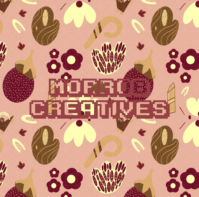 Rustic nature inspired seamless pattern for product packaging, stationery, and surface design.