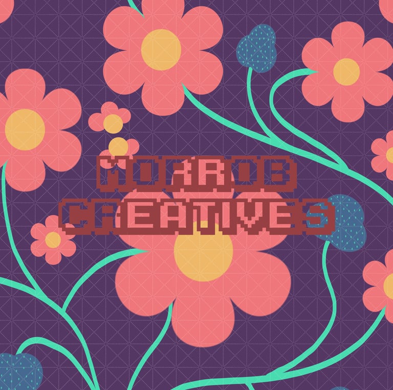 Bright floral seamless pattern for fabric printing and surface design projects.