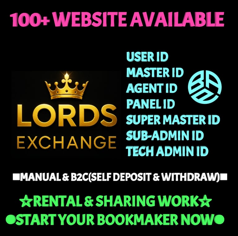 ONLINE CRICKET BETTING ID AVAILABLE DL MDL SMDL MASTER ID SUPER MASTER ID ADMIN ID AVAILABLE 
