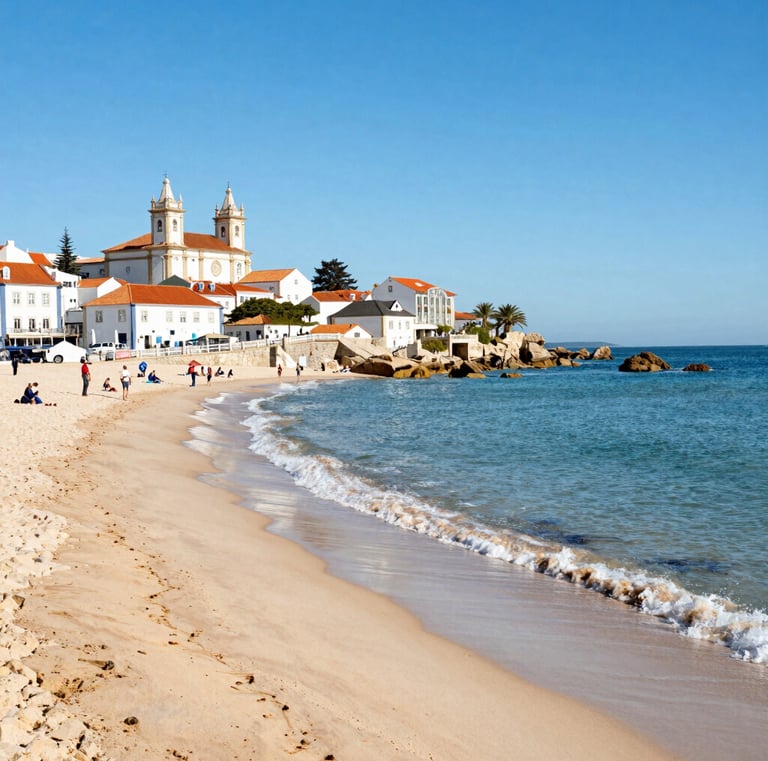 A tranquil beach with turquoise waters and a solitary hammock swaying gently.