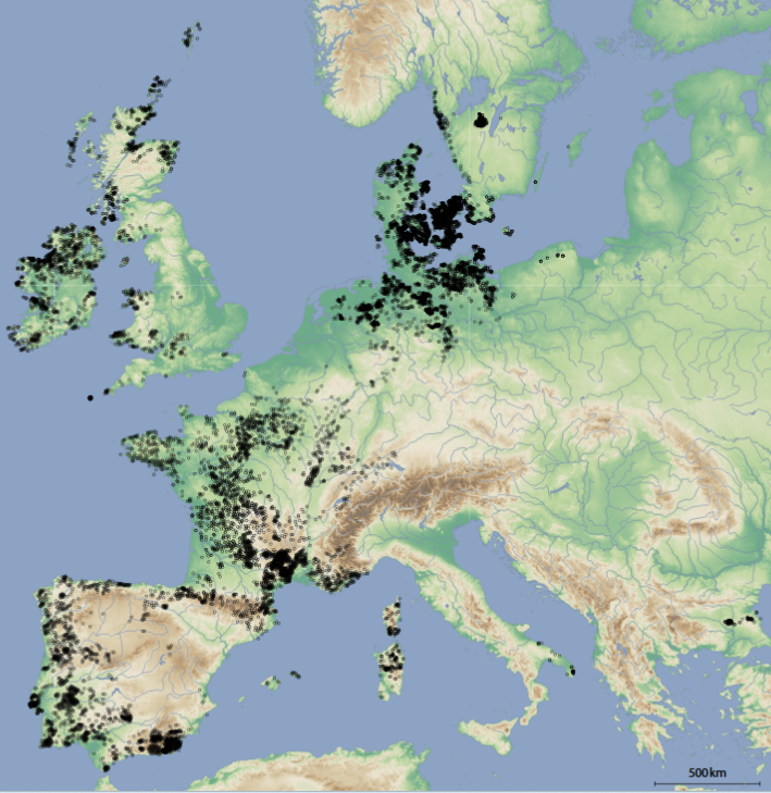 European megalith map