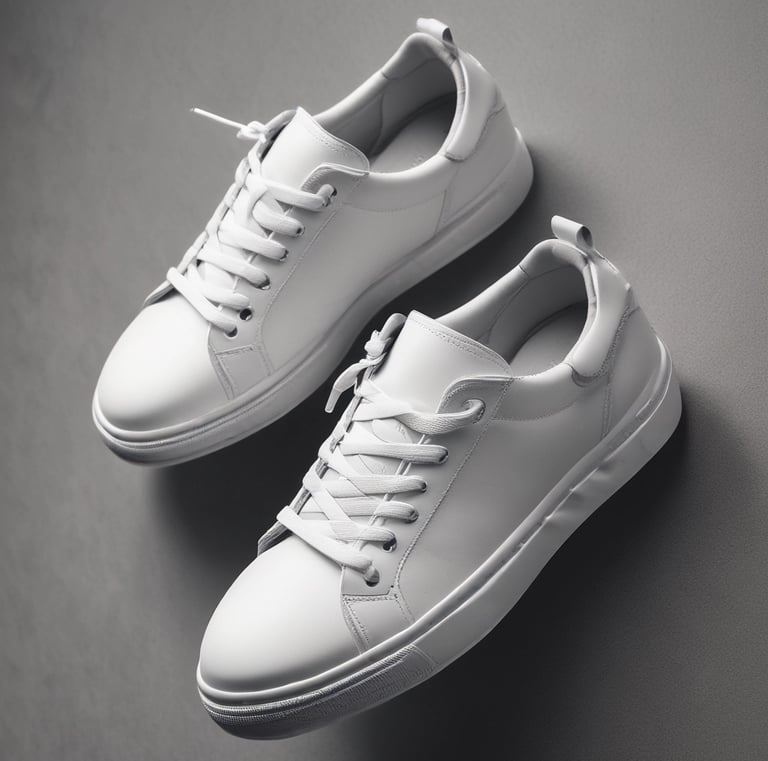 Casual slip-on shoes displayed on a rustic bench outdoors